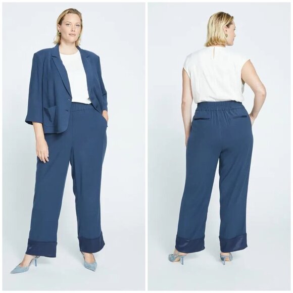 NWT Universal Standard Soiree Double Luxe Pull-On Pants Black Small 14-16 - Picture 3 of 12